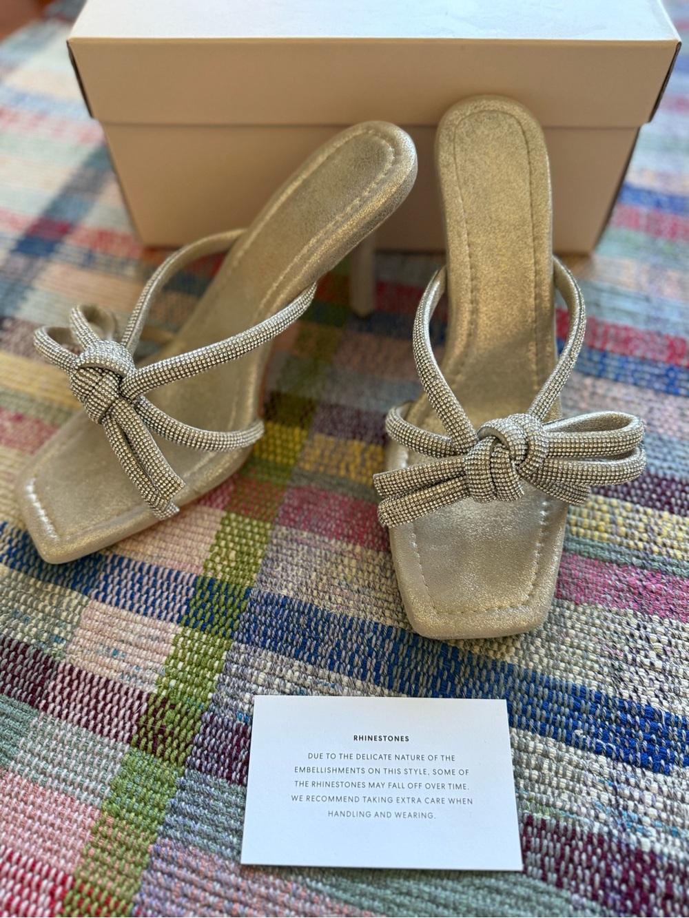 Loeffler Randall Silver Knotted Rhinestone Heeled Sandals